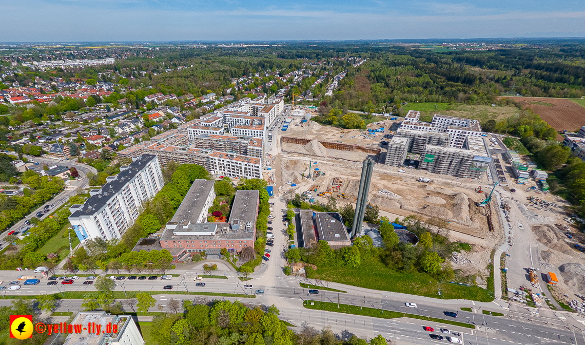 04.05.2023 - Luftbilder vom Alexisqaurtier und Pandion Verde in Neuperlach